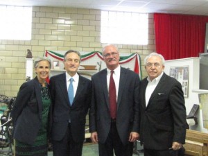 Ambassador Bisogniero with Polk County Supervisors (L-R) Angela Connolly, Tom Hockensmith and John Mauro.